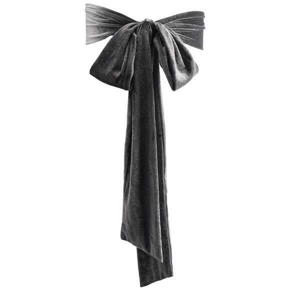 Wedding Belt Women Velvet Sash Belt Gray Tie Long Dress Sash Waist Bridal Neck🤚 - Picture 1 of 7